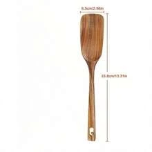 2 piezas Espátula de cocina antiadherente de sándalo, espátula de freír de mango largo resistente al calor - Multicolor - Ver 10