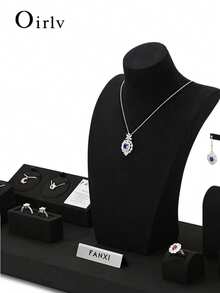 Oirlv Black Jewelry Display Stand, Suitable For Displaying Rings, Earrings, Necklaces, Ideal For Store Window Counter Display, Suitable For Jewelry Store To Display Rings, Earrings, Necklaces - Black - View 4