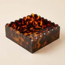 1个，龟纹亚克力方形收纳盒，蕾丝开口，尺寸15x15x5厘米，家居收纳盒，可装钥匙、化妆品等，适用于桌面收纳。 - 玳瑁色 - 查看 11