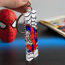 Super Cool Superhero Themed Keychain, Fantastic Comic Movie Spider-Man Pendant Keyring, Exquisite Hanging Accessory Versatile For Backpack, Key Decoration, Fans Collection Commemorative Small Gift, Holiday Birthday Creative Present, Excellent Quality And Appearance, Suitable For Multiple Occasions - Multicolor - View 2