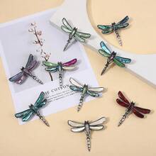Vintage Classic Abalone Shell Dragonfly Brooch Jewelry For Women Men Fashion Insect Metal Unisex Brooches Pin Buckle Suit Badges - Style 8 - View 8