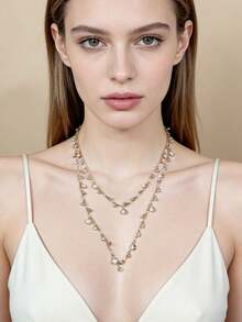 1条珍珠项链，手工流苏项链配饰 - 一條項鍊 - 查看 5