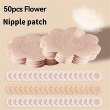 100/50/10/2pcs Self-Adhesive Reusable Rayon Breast Covers, Soft Petal Bra Pasties For Everyday Comfortable Wear & Sports Protection - Multicolor - View 14