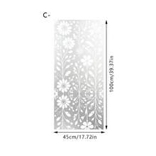 1/4pcs Decorative Plant Pearl Frosted Window Stickers. Elegant White Floral Leaf Vine And Feather Pattern. Static Cling Stickers. Waterproof PVC Material. Suitable For Bathroom, Powder Room, Bedroom And Living Room. - Multicolor - View 13
