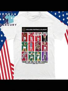 2025 College Football Playoff 12 Team Mascots Shirt - 黑色 - 查看 1