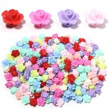100 pcs Manik Resin Mawar Mini Warna-warni, Sempurna untuk Membuat Kalung, Gelang, Bangle, Gantungan Kunci dan Aksesori Perhiasan Lainnya - mawar - View 2