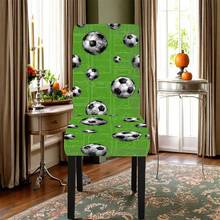 1/4/5/6/7/36pcs 2026 World Cup, Football Pattern Print Chair Covers/Seat Covers Set, Suitable For Indoor Home, Restaurant, Hotel, Ideal Choice For Modern Daily Decor. Tablecloth Fits Square Dining Table, Elastic Chair Covers Are Washable. - Multicolor - View 9