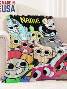 Dandy'S World Girls | Girl Who Loves Dandy'S World Custom Blanket -  Personalized Name/Text, Funny Birthday Gifts,All-Season Cozy,Perfect For Living Room, Office, Sofa Decor & Travel - Durable Polyester, Ideal Gift For Home & Outdoor Use, Blanket For Couch - 多色4 - 查看 6