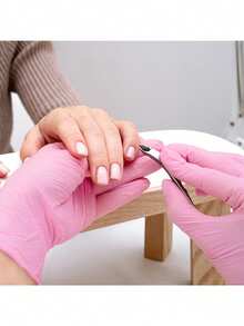 Pink Latex-Free Disposable Gloves, Suitable For Household Cleaning, Multi-Purpose Cleaning, Tattooing And Hair Dyeing, Available In Multiple Sizes - Pink - View 6