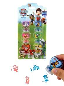 Paw Patrol 6入/組 汪汪隊立大功愛心印章套組 & 用於設計 - 適合生日派對贈品、教師感謝禮及主題活動，教室友善 - 卡通 - 查看 1