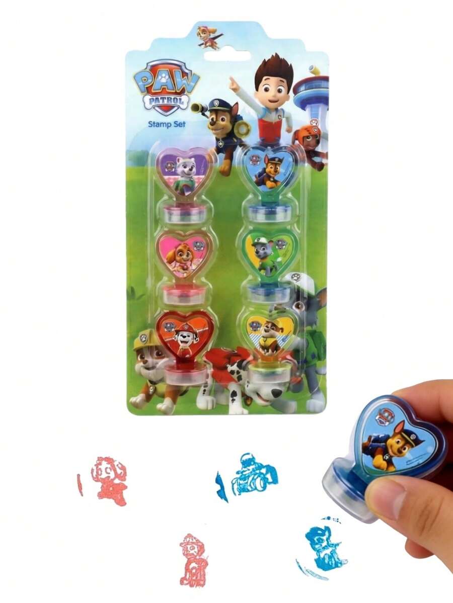 Paw Patrol 6入/組 汪汪隊立大功愛心印章套組 & 用於設計 - 適合生日派對贈品、教師感謝禮及主題活動,教室友善 - 卡通 - 查看 1