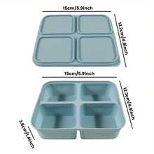 1pc Square Silicone Ice Cube Tray With Lid, Flexible Freeze Mold Easy Release, Suitable For Storing Meat Broth, Leftovers And Meal Prep, Making Cocktail Whiskey Clear Ice Cubes, Dishwasher And Reusable - Multicolor - View 10