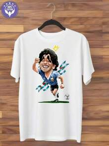 2026 World Cup Graphic Tees, Men's & Women's Argentina FootballJersey Number 10 - Retro Soccer Shirt WithArgentina Flag Design, Soccer Jersey, Teen Summer Clothes, Shirts For Adults & Kids, Family Matching Outfit, Comfort Fit CrewNeck T-Shirt For Training, Fan Apparel & Casual Wear (Machine Washable) - UnisexFor All-Season Use, Adult And Children's Sizes - 白色1 - 查看 8