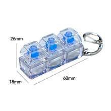 1pc Stress Relief Keyboard Keychain - A Colorful Fidget Toy That Effectively Relieves Stress, With Bright Macaron Colors. The Appearance, Colors, And Design Are Very Attractive, Making It The Perfect Party Favor, Gift, And Present For Friends. - Multicolor - View 4