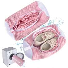 1pc Durable Shoe Washing Bag, Suitable For All Shoe Types - Sturdy Polyester Zipper Closure, Soft Fleece Lining, Reusable, Great For Sneakers, Casual Shoes And Sandals - Washing Machine Shoe Bag, Holiday Essential, Travel Essential,Graduation Season - Multicolor - View 2