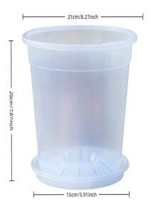 1pc Transparent Planter For Orchids, Clear Pot For Viewing Roots, Suitable For Phalaenopsis - Multicolor - View 16