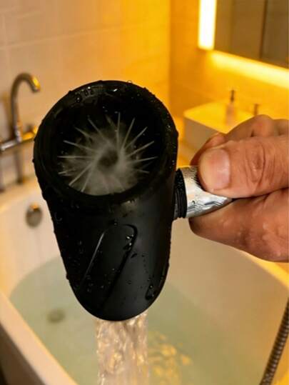 New Men's Exclusive Shower Head With Touch Water Flow And Round Spray Patterns, Essential Accessory For Men's Bathroom, Convenient For Travel, Suitable As Mother's Day, Father's Day Gift