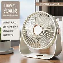 Mini ventilador de escritorio para el hogar, dormitorio, oficina, escritorio, mini ventilador circulador, dormitorio, mesita de noche, recargable por USB, ventilador de aire acondicionado de alcance extralargo - NEGRO - Ver 3