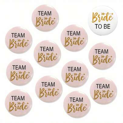 6 piezas Prendedores de Tribu de la Novia, Decoración de Boda, Despedida de Soltera, Regalo para Damas de Honor, Suministros para Despedida de Soltera