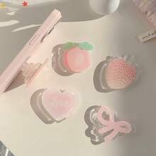 Soporte ajustable para teléfono en forma de mariposa asimétrica con sistema de empuje y tracción, adecuado para smartphones y tabletas, soporte extensible para teléfono, accesorio para teléfono, regalo de cumpleaños o Día de la Madre - Multicolor - Ver 2