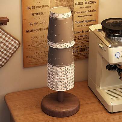 Giá đựng cốc gỗ tròn tự làm sáng tạo, giá đựng cốc giấy dùng một lần, kệ sắp xếp bàn làm việc tại quầy thương mại, kệ đựng đồ dùng ăn uống ngoài trời.