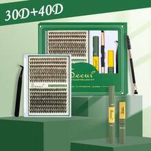 Bộ dụng cụ nối mi 1092 sợi, 280 sợi, 252 sợi, bộ nối mi xoăn D, bộ tự nối mi 30D/40D/60D/80D/100D, bao gồm mi giả, keo dán, dung dịch tẩy, nhíp, mi giả tự nhiên, dày, mềm mại, nhẹ, có thể tái sử dụng, dễ dùng cho cả chuyên gia và người mới bắt đầu, tiện lợi cho sử dụng tại nhà. - màu đen - Xem 4