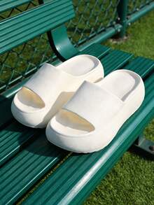 EVA einfarbige minimalistische Pantoffeln, Sandalen mit dicker Sohle, Damen Sandalen mit dicker Sohle, Sommer Pantoffeln, Sandalen, Schuhe mit dicker Sohle, Mode Pantoffeln, Damen Pantoffeln, Sommer, Damen Sandalen, Zehentrenner Sandalen, Sandalen, Damen Sandalen, Schwarze Sandalen, Dicke Sohle, Sandalen, Sommer, Weiße Sandalen, Damen Keilsandalen, Keilsandalen, Bequeme Damen Sandalen, Damen Outdoor Pantoffeln, Urlaubsschuhe, Strand - Weiss - Übersicht 8