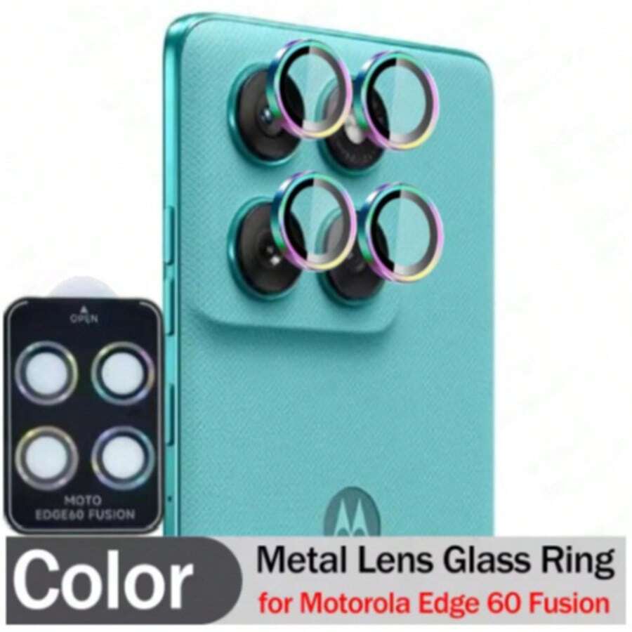 Alloy Lens Protection Film 9H Hardness Metal Ring Lens Protector, Suitable For Edge 70/Edge 60 Fusion/Edge 70 Fusion Camera Lens, Full Coverage Lens Protection Film, Metal Ring Lens Protector Pad With Locator, Easy Installation, Camera Lens Protection Sticker, Mother's Day Gift - Multicolor - View 1