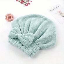 Super Absorbent Microfiber Hair Wrap With Buckle - Soft Quick-Dry Shower Cap For Women, Cute Bow Design No-Blow Dry Hair Towel - Multicolor - View 9