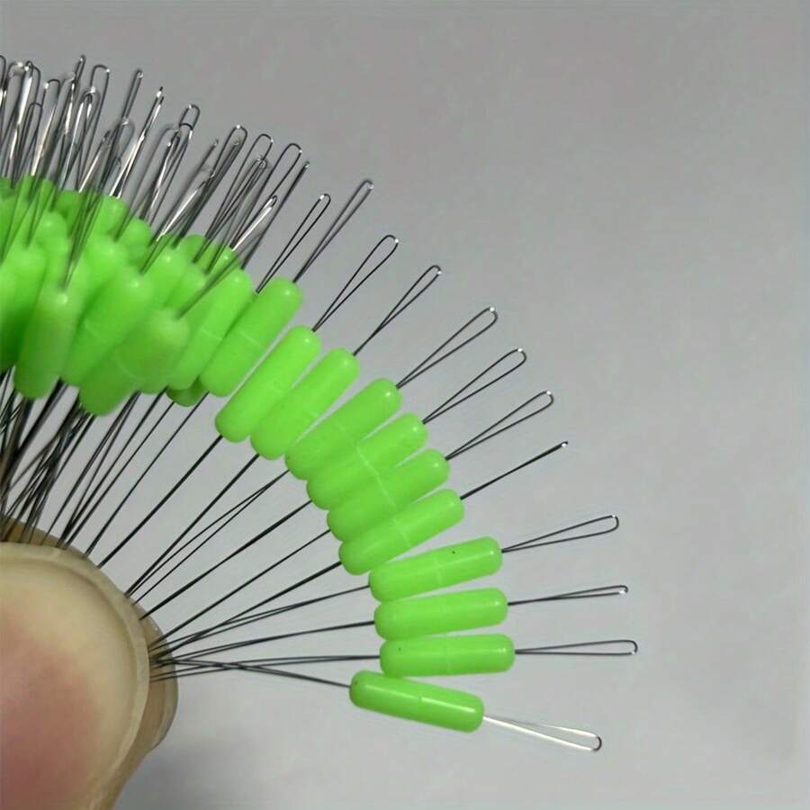300 chiếc nút chặn phao silicon hình hạt đậu, nút chặn phao chống va chạm, phụ kiện câu cá - màu xanh lá - Xem 1