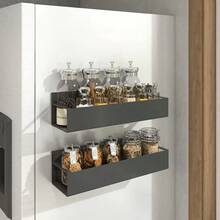 1/2 Magnetic Kitchen Storage Rack, No Punching Washing Machine Coffee Machine Storage Rack, Rust Proof Storage Basket, Sturdy And Durable, Preferred For Home Decoration, Suitable For Organizing Kitchens, Bathrooms, Washing Machines, Refrigerators, Reducing Clutter And Maximizing Vertical Space - Multicolor - View 6