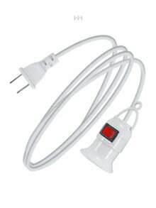 Extension Con Socket Para Foco 53 Metros decoración de cuarto hogar viaje cuarto herramientas para hombre accesorios para cuarto pop soket Producto de calidad - Blanco - Ver 8