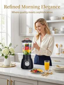 SOKANY 1pc Bullet Personal Blender, Includes 1 Power Base, 2 Blades, 2 Cups, 1 Mug, 1 Spout Lid, 2 Comfort Lip Rings, 2 Sealed Lids, With Pulse Technology For Grinding, Mixing, Blending, Smoothie & Ice Crushing - Black - View 2