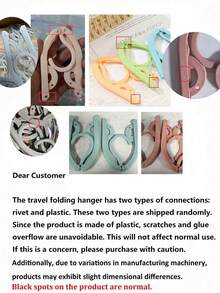 10/8/6/5/3/1pc Portable Foldable Clothes Hanger Without Clips, Foldable Drying Rack, Non-Slip Design, Suitable For Retail Stores And Cruise Ships, Random Colors - View 11
