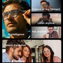 New Smart Glasses, 100W Camera, Clear Image Quality No Shaking, 260mAh Large Capacity Battery, Built-In Flashlight Can Be Used As Torch, Camera Battery Life Up To 100 Minutes - Multicolor - View 3