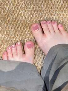 12 Peças Adesivos de Arte para Unhas dos Pés Rosa Feitos à Mão, Adequados para o Verão, Unhas dos Pés Falsas, Arte de Unhas Curtas, Unhas Adesivas, Arte de Unhas Artificiais, Presente do Dia dos Namorados, Arte de Unhas para Primavera/Verão, Arte de Unhas Redondas, Arte de Unhas para Primavera, Unhas Curtas Removíveis e Reutilizáveis - Melancia - Visão 5