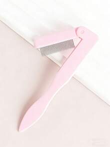 2/1 pieza Peine recto plegable mini para cejas y pestañas, con separador de dientes de metal y cepillo de rímel, para rizar y alargar las pestañas, herramienta de belleza. - Multicolor - Ver 11