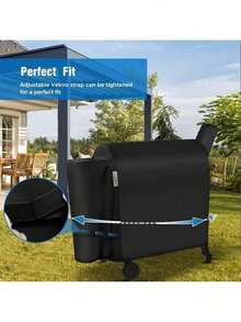 Pellet Grill Cover For Traeger Pro 34/780 Series,600D Heavy Duty Rip-Proof Material Smoker Cover,Waterproof UV And Fade Resistant Grill Cover With Straps & Zippers For Traeger Texas 34,Z Grills 700 - Traeger pro 34/780系列 - 查看 3