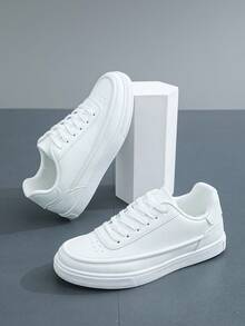 Zapatillas deportivas casuales y elegantes para hombres, versátiles para todas las estaciones - Blanco - Ver 1