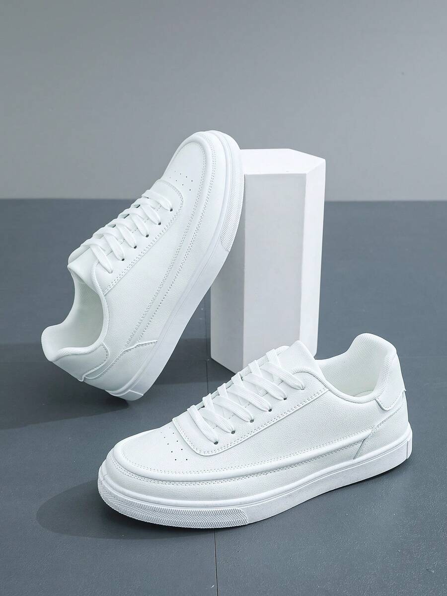 Zapatillas deportivas casuales y elegantes para hombres, versátiles para todas las estaciones - Blanco - Ver 1