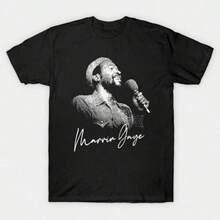 T-shirt homme à manches courtes, style vintage Marvin Gaye, imprimé original. Ce t-shirt basique pour homme esT- Confectionné en pur coton et présente un col rond et un motif imprimé. Grâce à son imprimé raffiné, il est parfait pour le printemps et l'été, eT- Convient à toutes les occasions : tenues déC-ontractées du quotidien, activités de plein air, trajets quotidiens et vie étudiante. - Noir - Voir 1