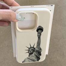 Funda para teléfono - 1 unidad de funda suave con textura de lichi y diseño de la Estatua de la Libertad para iPhone 17 16 15 14 13 12 11 Pro Max MINI AIR 14 15 16 Plus XS XR X 8 7 SE 2020, teléfonos móviles, bolsos, accesorios para móviles, fundas para teléfonos, decoración de interiores, accesorios, fundas transparentes para teléfonos, verano, correas para teléfonos, fundas para teléfonos de hombre, fundas negras para teléfonos, fundas rosas para teléfonos, funda para móvil para hombre, funda para móvil para mujer, protección para teléfonos móviles, accesorios de playa, artículos de fresa, fundas protectoras para teléfonos. - Estilo (1 pieza) - Ver 5