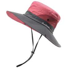 1pc Women's Ponytail Sun Hat, UV Protection, Foldable Mesh Wide Brim Beach Fishing Hat - Style 1 - View 13