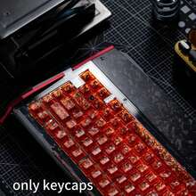130+ Orange Side-Printed Carbon Fiber Texture Keycaps, Cherry Profile, Side-Printed Translucent, Compatible With Wooting Magnetic Switches And Other Mechanical Keyboards, Keycap Set, Gaming Keycaps, PBT Keycaps, Custom Keycaps, Replacement Keycaps, Backlit Keycaps, Cute Keycaps, Keyboard Accessories - View 9