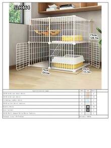 Large Cat Cage For Home Indoor Huge Cat Villa Multi-Layer Free Space Cat Tree Luxury Cat House - Multicolor - View 15