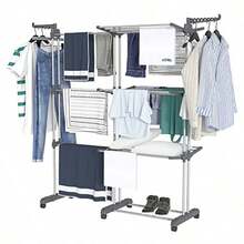 Airer Clothes Flodable Clothes Drying Rack 4 Tiers Large Laundry Rack ...