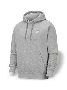 Nike Bộ áo hoodie và quần short, thoáng khí, mềm mại, nhanh khô, thích hợp cho hoạt động thể thao ngoài trời, chạy bộ, dành cho nam, màu xám và đen. - Xám đen - Xem 2