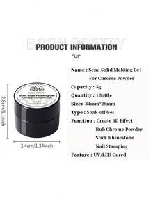 BORN PRETTY 5ml 半固态造型凝胶胶 3D波浪线半永久UV凝胶，适用于DIY绘画美甲 - 無色 - 查看 2