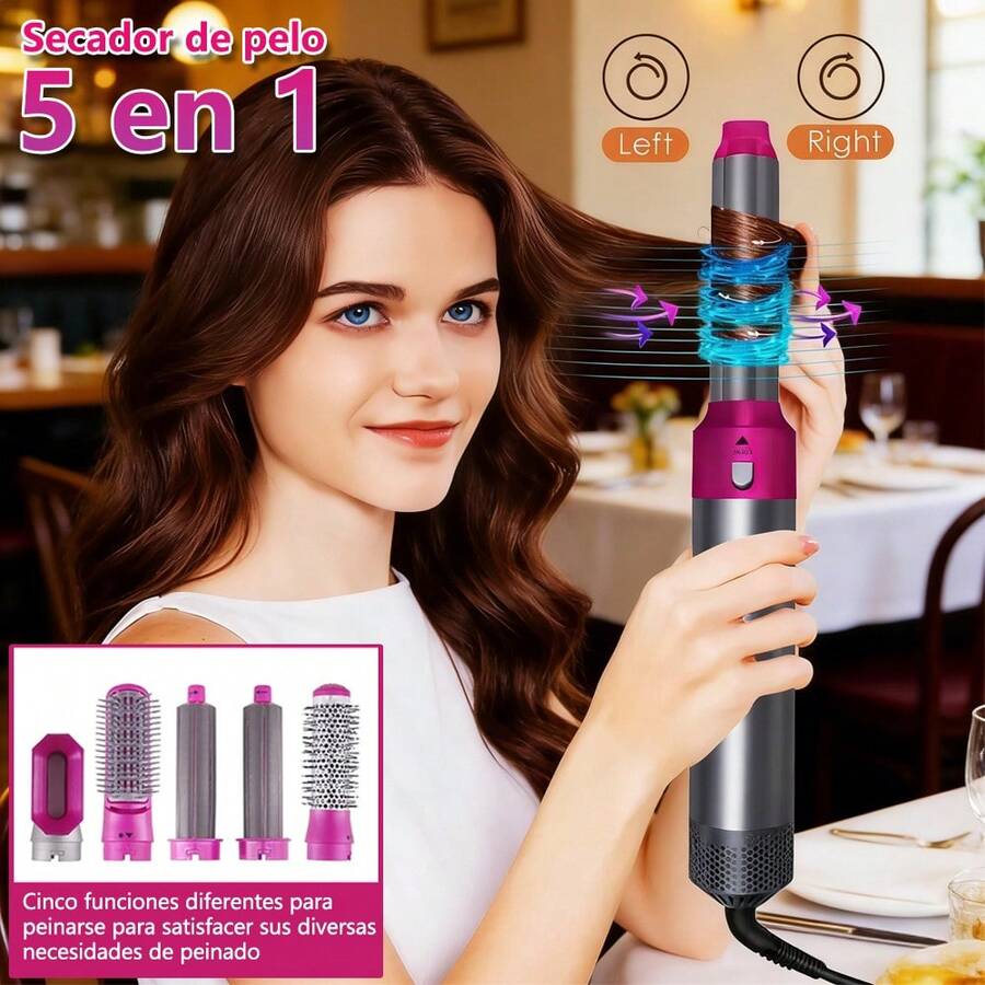 5-In-1 Multifunction Sirocco Curling Set: Straightens, Blow-Drys, And Self-Styling Hair Dryer - US A Type Plug(110-127V) - View 1