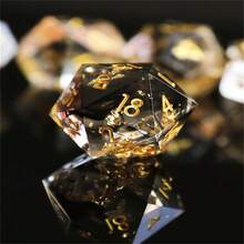 1 viên xúc xắc đa diện D20 trong suốt, xúc xắc nhựa nhọn thủ công, thích hợp cho các trò chơi nhập vai, RPG, trò chơi bàn cờ, MTG, Pathfinder, tiệc bí ẩn, trang trí trò chơi trên bàn. - Nhiều màu - Xem 9